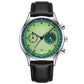 Creative Fruit Design Dial Multi-function Quartz Watch Men Personalized Leather Strap Calendar Unique Wristwatch Men Clock Inspirational Watches