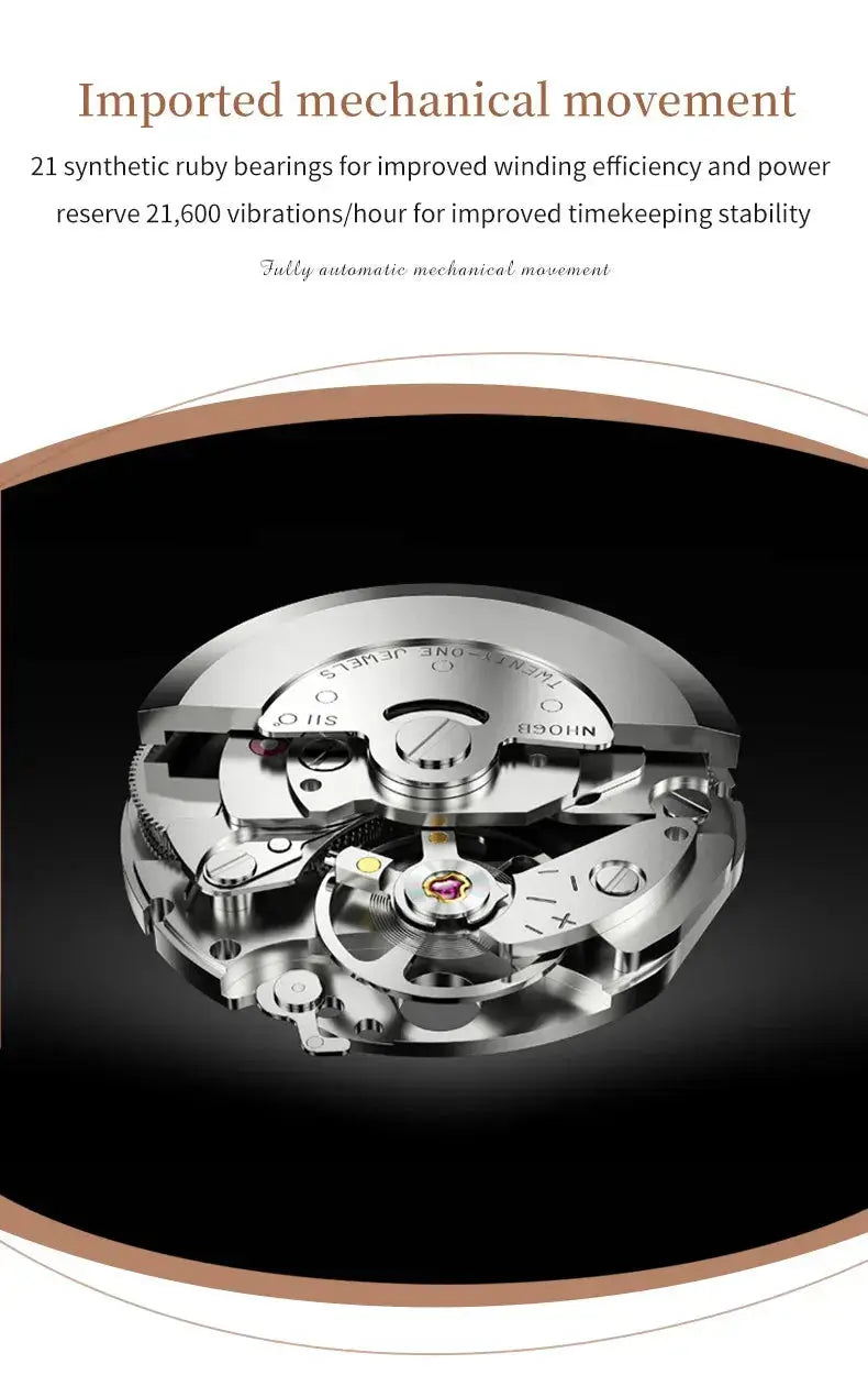 Gold Phoenix Women Luxury Swiss Certified Automatic Mechanical Watch - Inspirational Watches