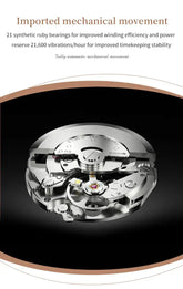 Gold Phoenix Women Luxury Swiss Certified Automatic Mechanical Watch - Inspirational Watches
