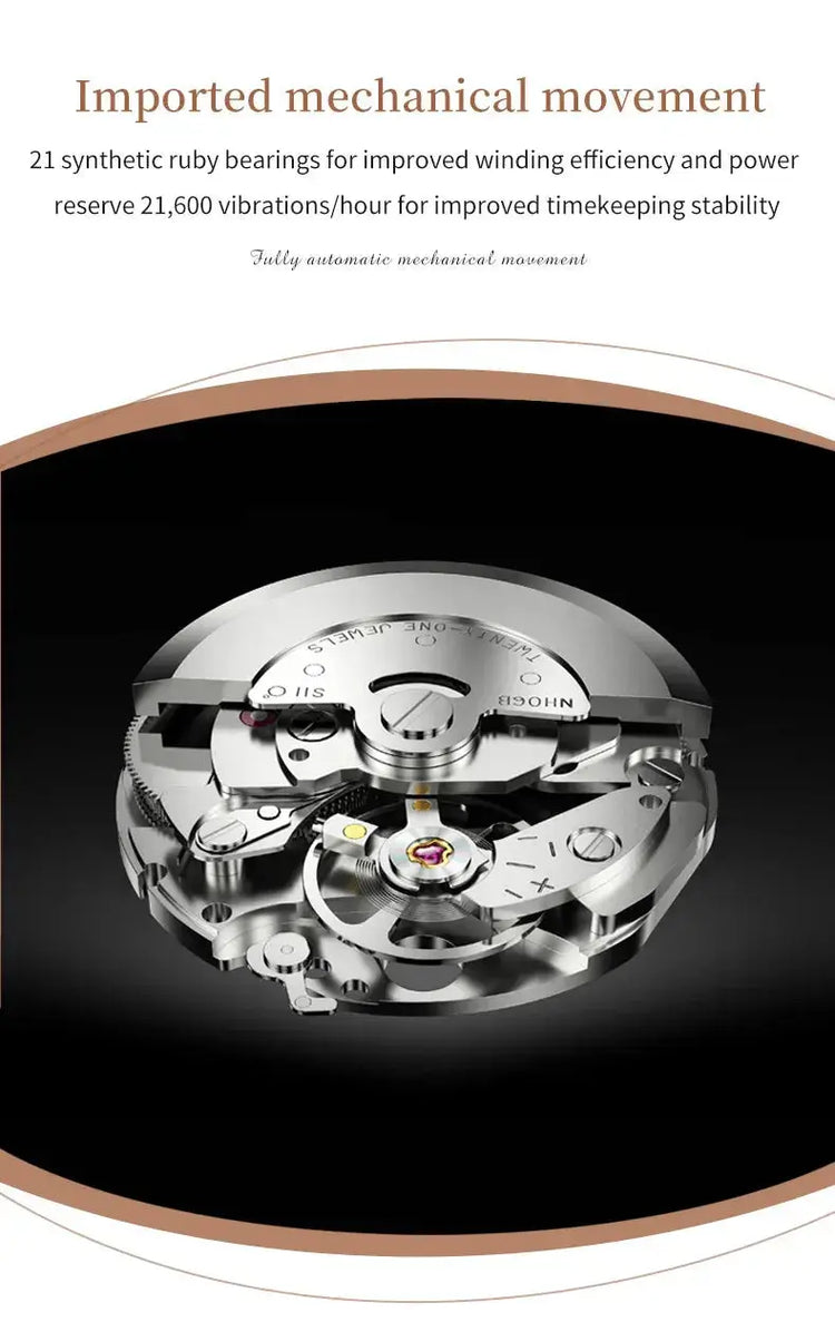 Gold Phoenix Women Luxury Swiss Certified Automatic Mechanical Watch - Inspirational Watches