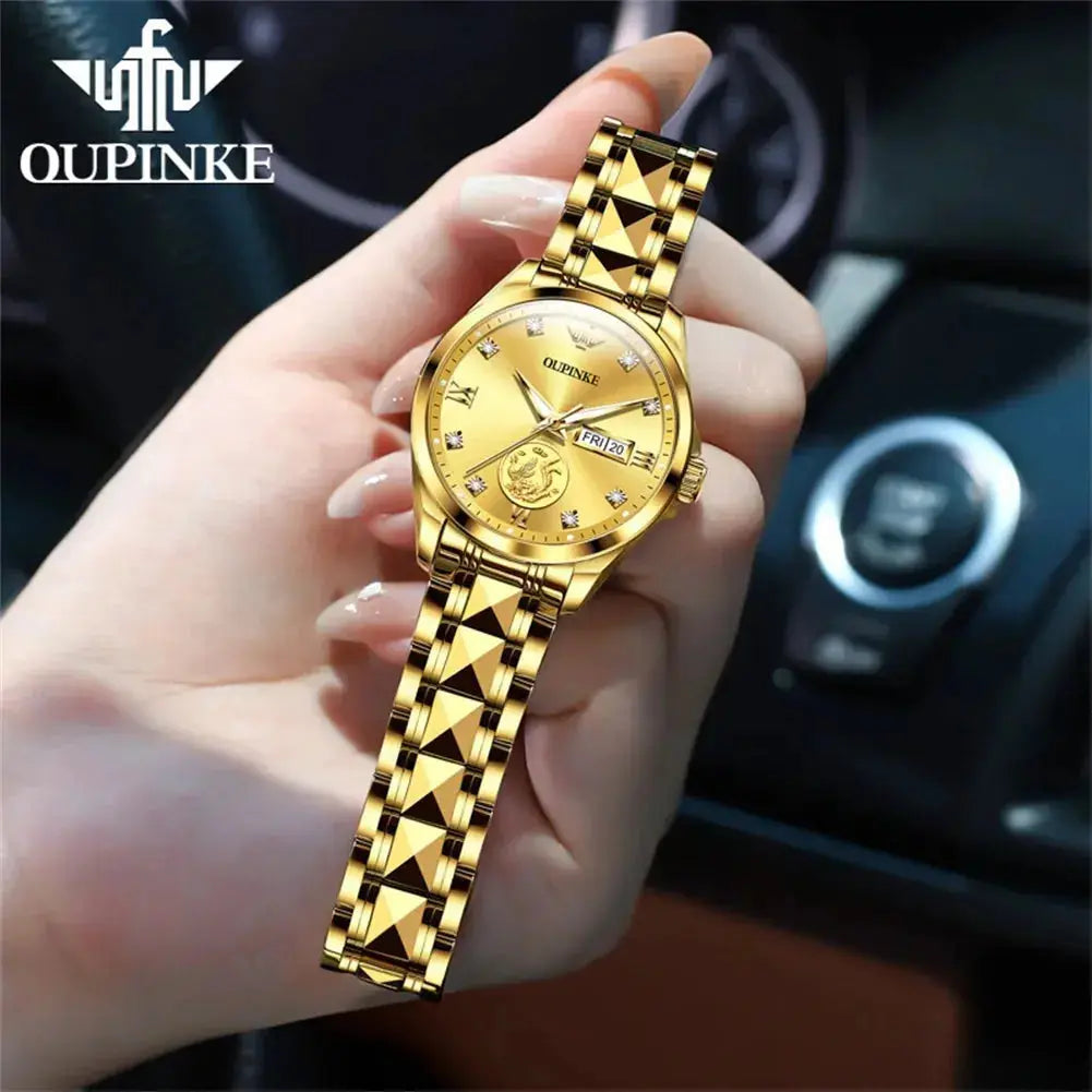Gold Phoenix Women Luxury Swiss Certified Automatic Mechanical Watch - Inspirational Watches