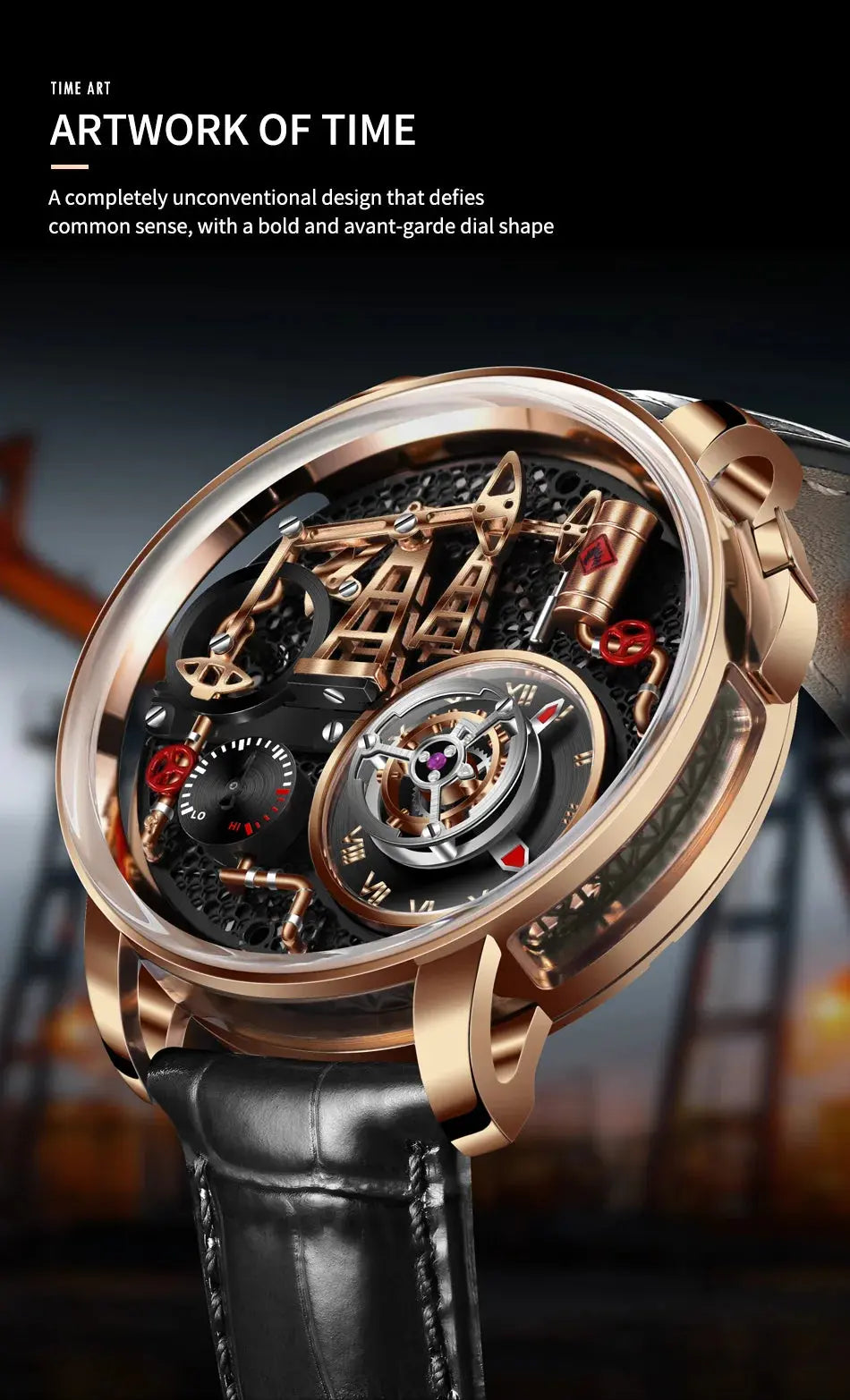 Button Oil Pump Swiss Quartz 762 Movement Sapphire - Inspirational Watches