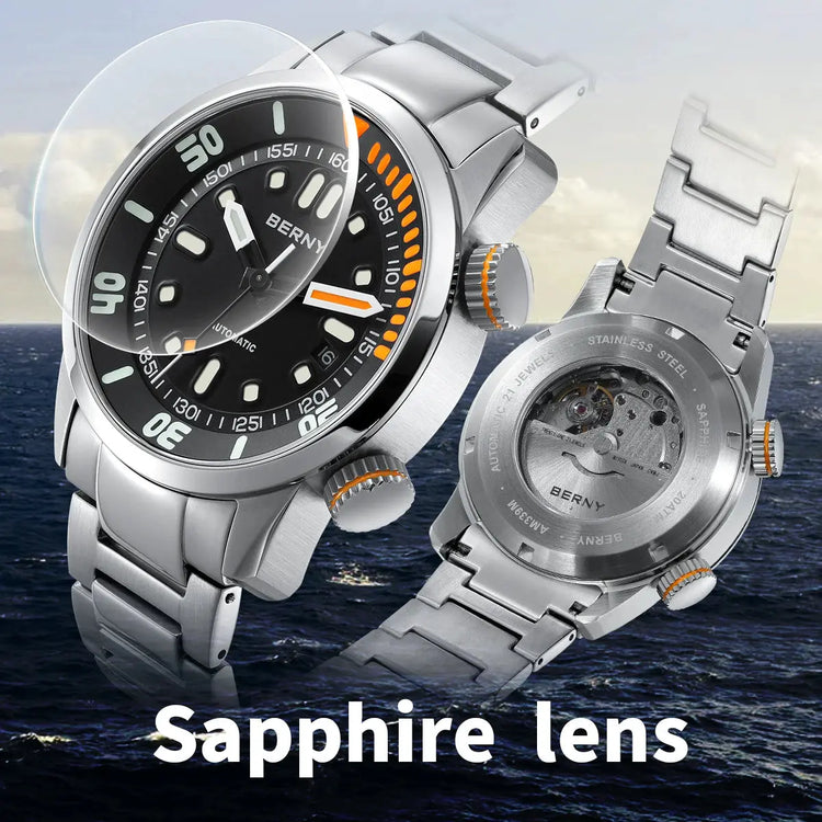 Automatic Dive Super Luminous Sapphire Swim Sport Mechanical Inspirational Watches