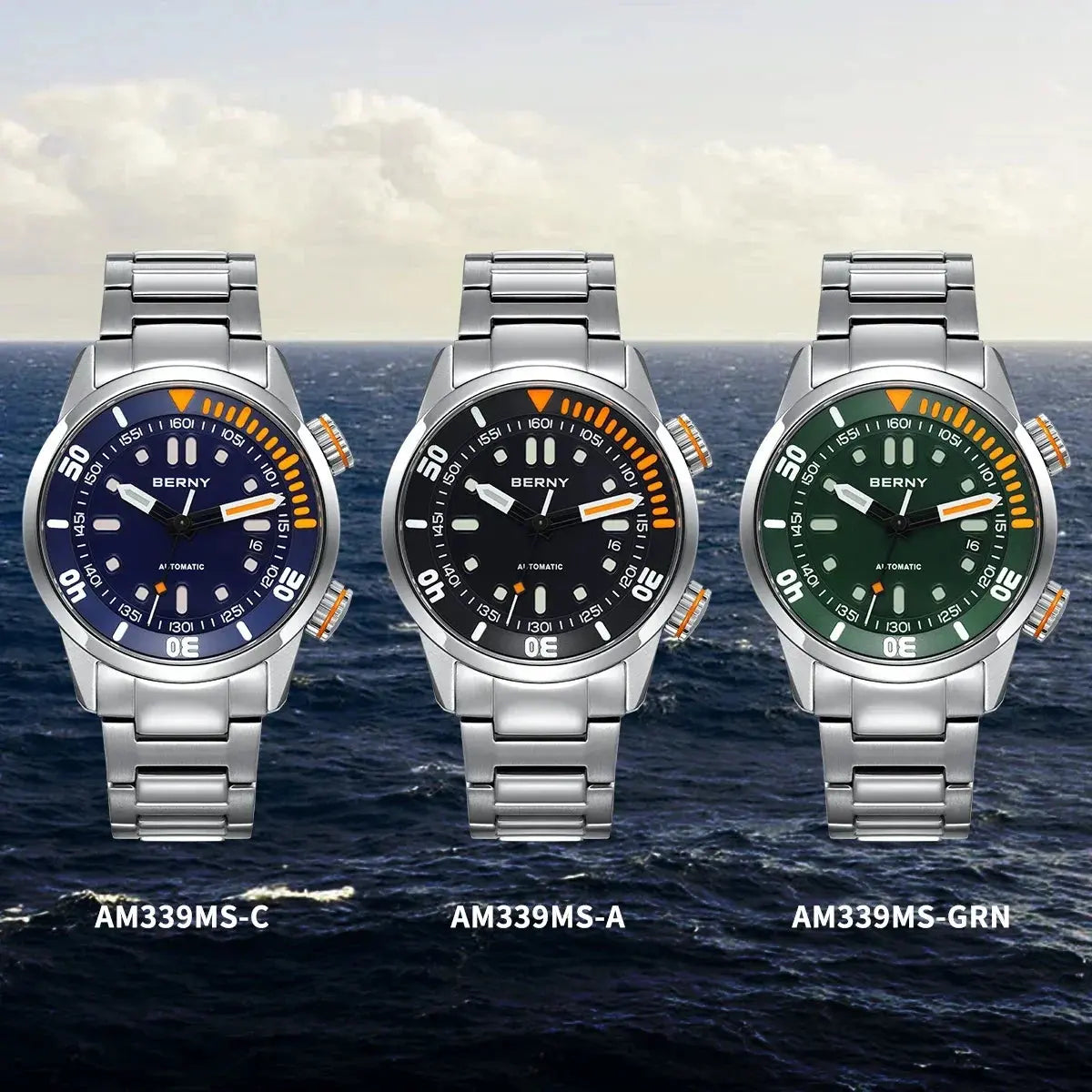 Automatic Dive Super Luminous Sapphire Swim Sport Mechanical Inspirational Watches
