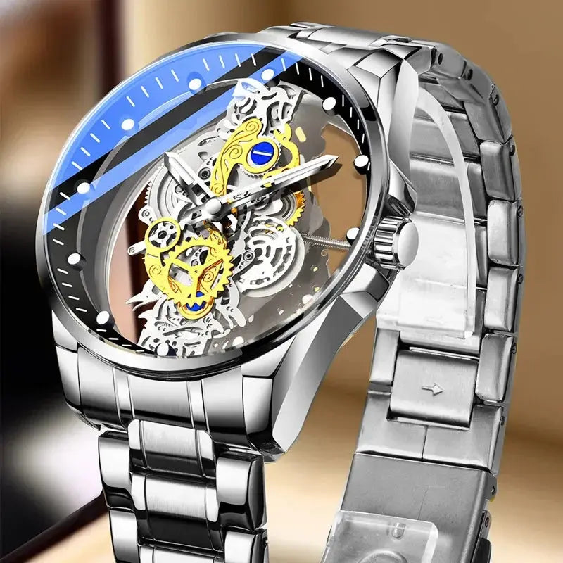 Luxury Gold Watches Imitation Mechanical Tourbillon Inspirational Watches