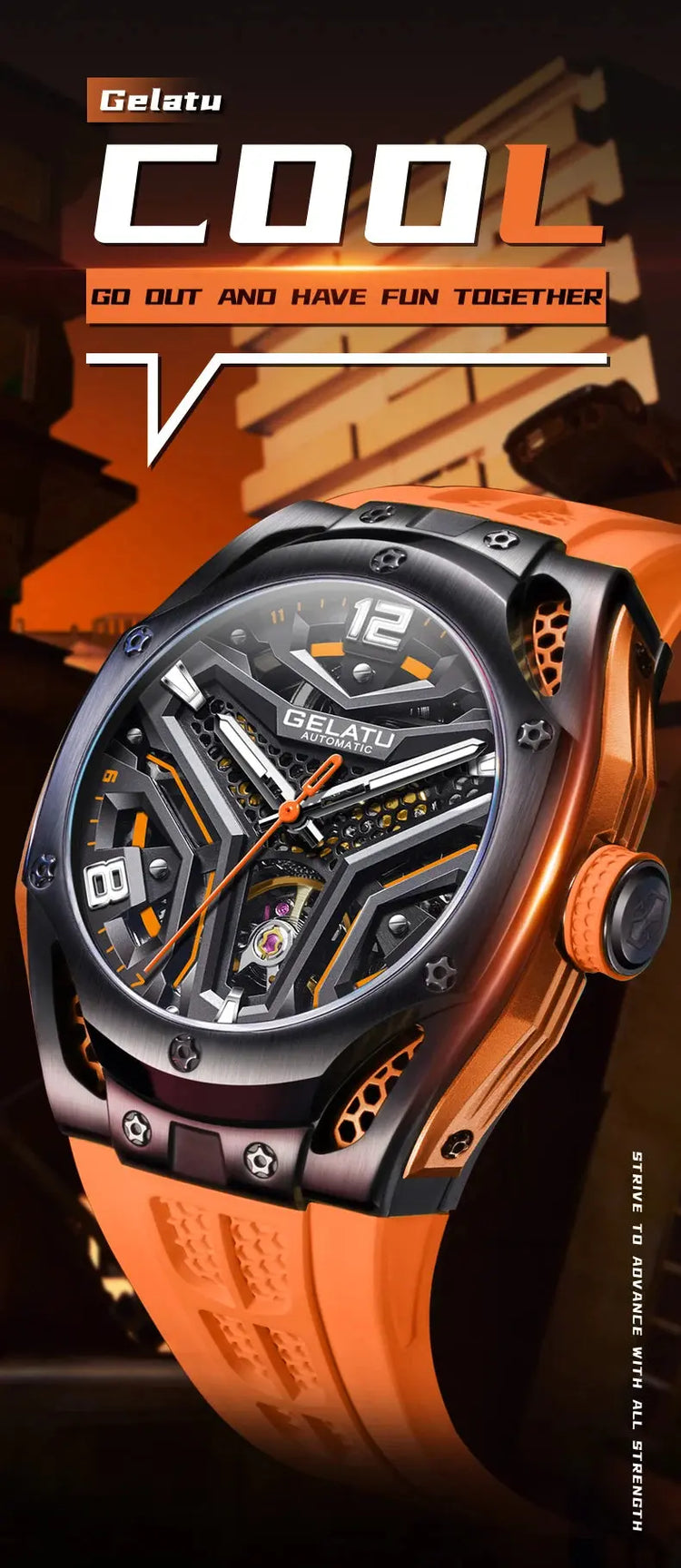 Hollow out Automatic Men&