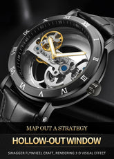 Mechanical Wristwatches Watches for Man Watches Golden Bridge Skeleton Automatic Mechanical Mens Watch reloj hombre montre homme Inspirational Watches
