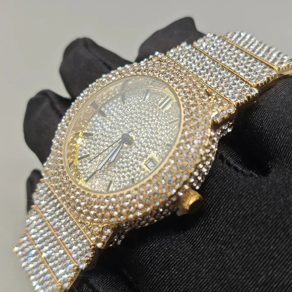 Iced Out Watch Fashion Hip Hop Full Diamond - Inspirational Watches