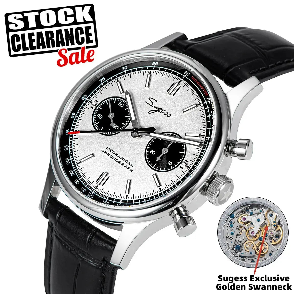 Mechanical Chronograph Panda Wristwatch Air Force Sapphire Waterproof Inspirational Watches