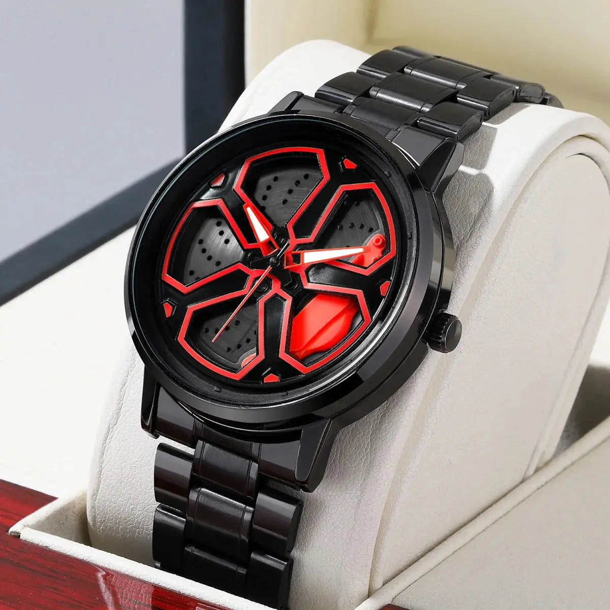 Original Wheel Rotating Black Fashion watches Inspirational Watches