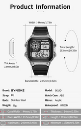 Digital Sports Luminous Multifunction Waterproof watch Inspirational Watches