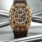 Transparent Tonneau Chronograph Watch