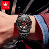 Spinning skeleton luminous stainless steel Watch Inspirational Watches