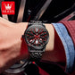 Spinning skeleton luminous stainless steel Watch Inspirational Watches