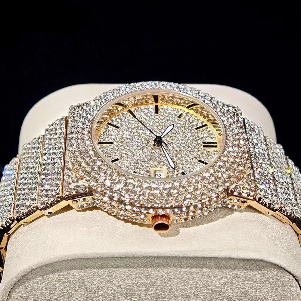 Iced Out Watch Fashion Hip Hop Full Diamond - Inspirational Watches