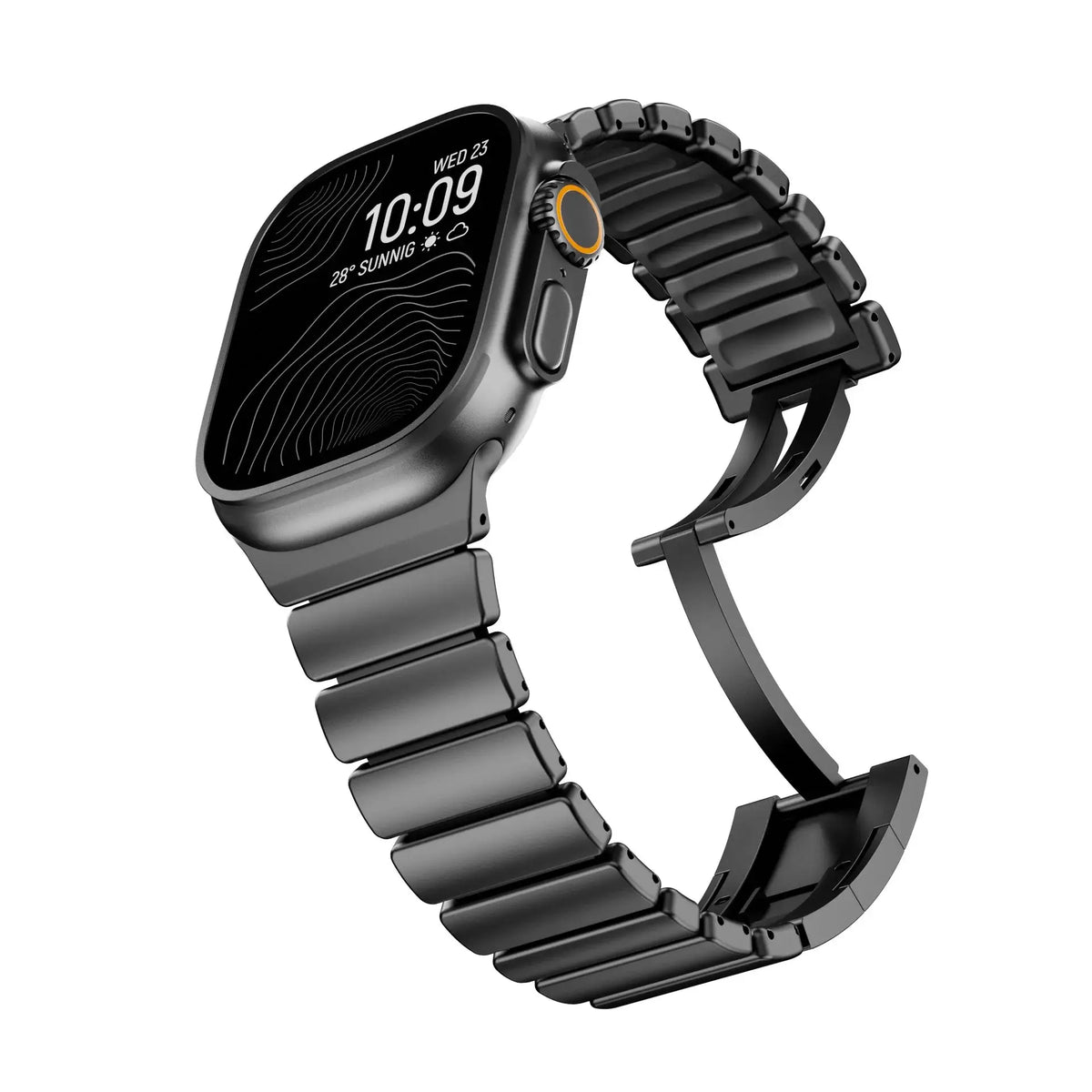 Titanium and Silicone Apple Watch Strap