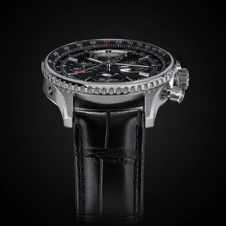 Moon phase Pilot Chronograph Mechanical Tianjin ST1908 Movement Inspirational Watches