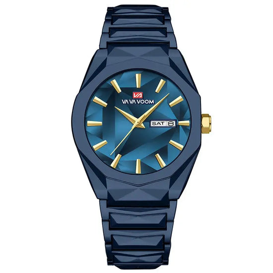 Geometric Stainless Steel Quartz Watch