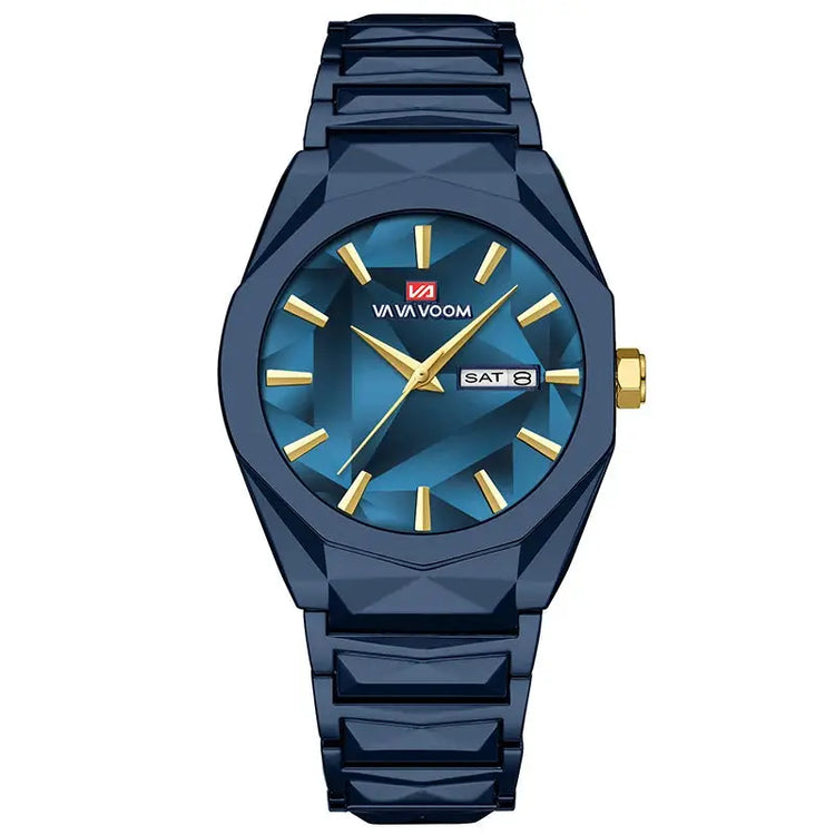 Geometric Stainless Steel Quartz Watch