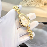 Elegant Snake-Shape Ladies Quartz Watch Trendy European And American Style Commute Luxury Roman Numeral Classy Fashion Accessory Inspirational Watches