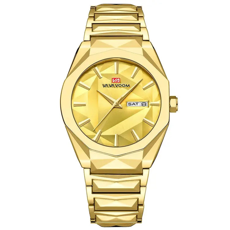 Geometric Stainless Steel Quartz Watch