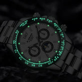 Automatic Watch with Ceramic Bezel Three Eyes Six Hands Waterproof Luminous - Inspirational Watches