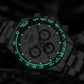 Automatic Watch with Ceramic Bezel Three Eyes Six Hands Waterproof Luminous - Inspirational Watches