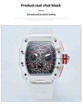 six-pin multi-functional running second engraving hollow quartz watch - Inspirational Watches