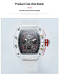 six-pin multi-functional running second engraving hollow quartz watch - Inspirational Watches