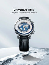 World Time Luxury Business Formal Automatic Mechanical Inspirational Watches