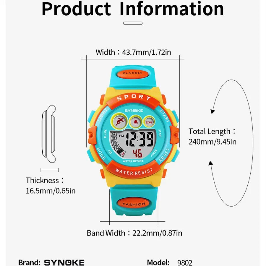 30M Waterproof Electronic Kids Sports Watch Inspirational Watches