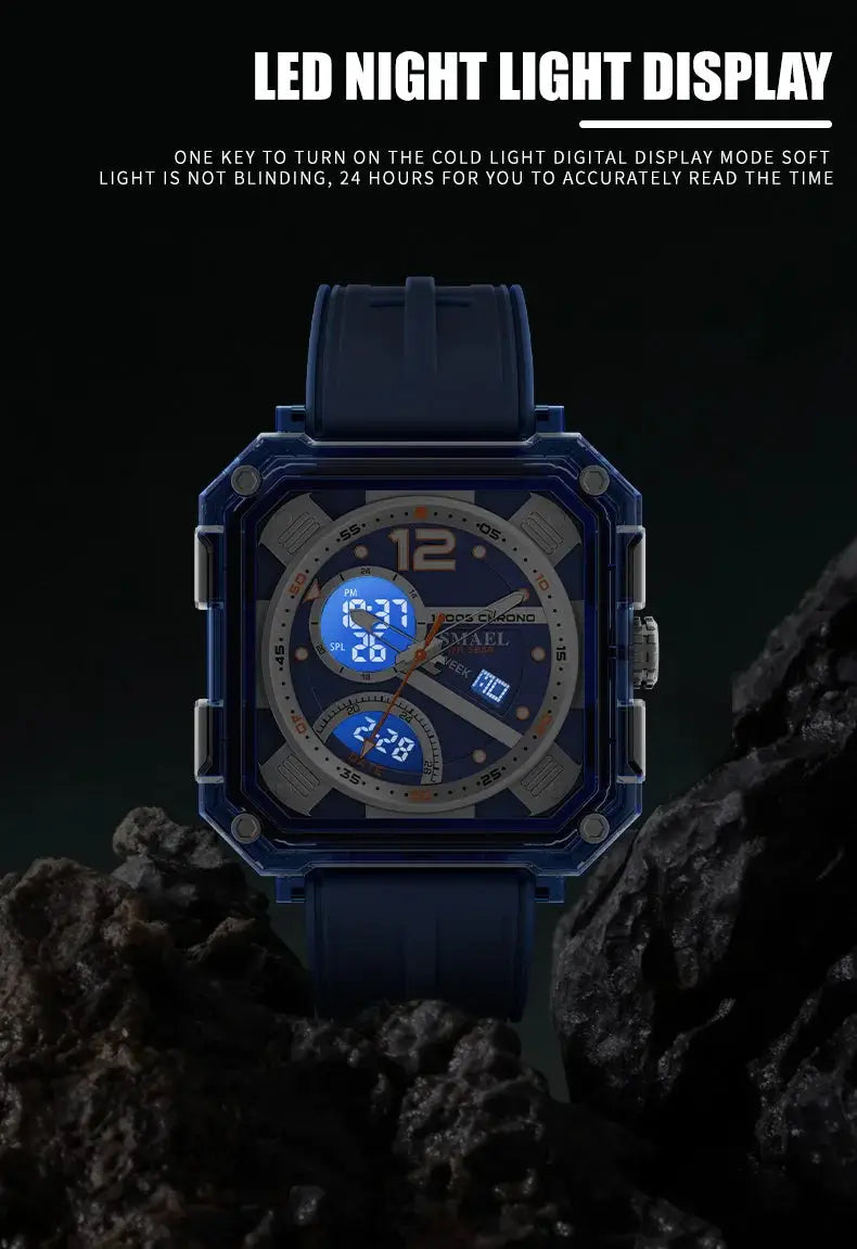 Military Watches Men Watch 2025 New 50M Waterproof Wristwatch Stopwatch Alarm LED Light Digital Watches 8121 Men&