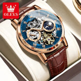 Skeleton Moon Phase Automatic Tourbillon Watch Inspirational Watches