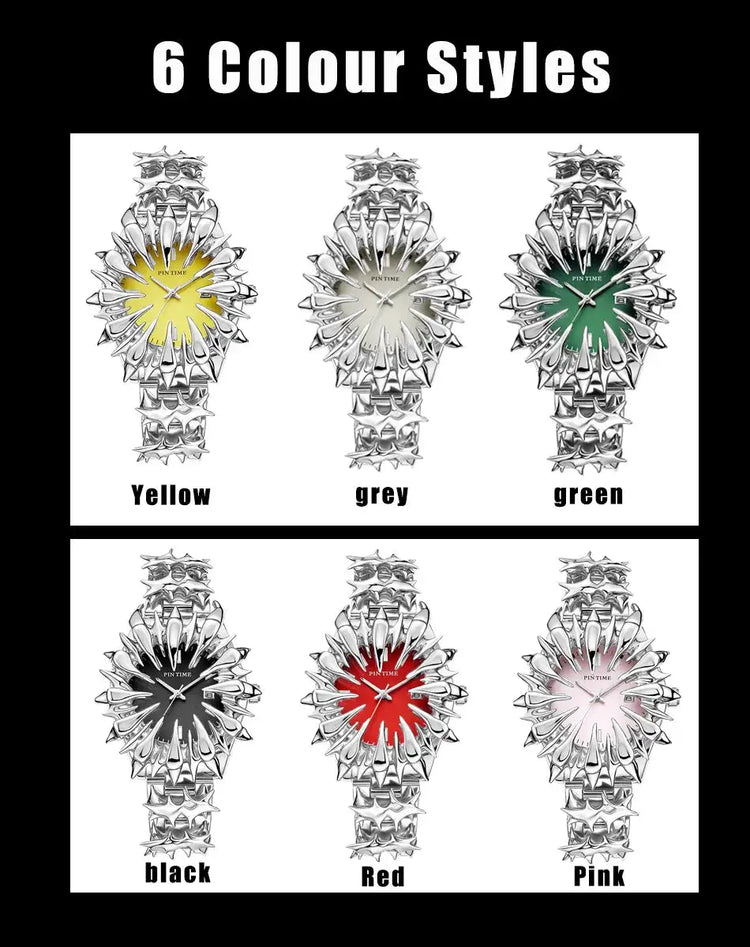 Special-shaped lightning dragon scale spike soldering watch design heavy industry trend Y2K Watches Quirky Quartz Wristwatches Inspirational Watches