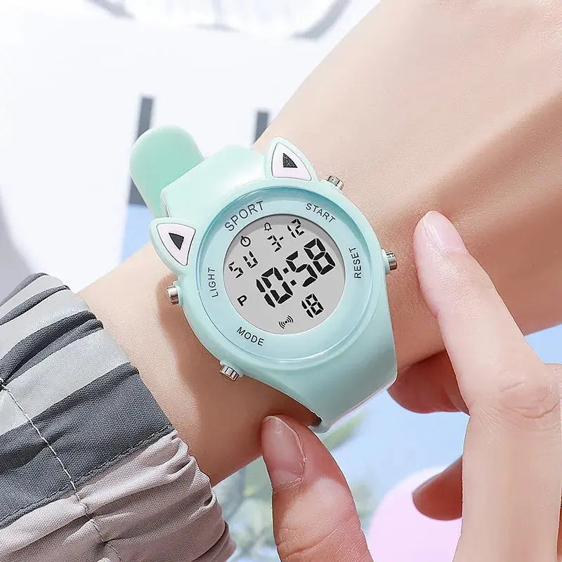 Cute Cat Ear Digital Sport Watch Inspirational Watches
