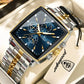 POEDAGAR Business Quartz Man Wristwatch Stainless Steel Waterproof Luminous Men Clock Chronograph Date Sport Men&