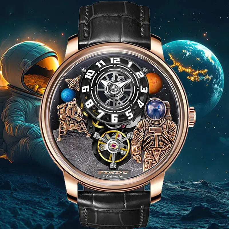 Space Series Unique Design Three-dimensional Dial Mechanical Watch - Inspirational Watches