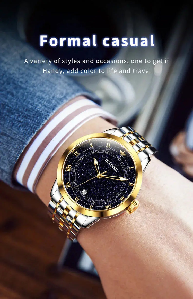 Original Automatic Watch for Men Luxury Japanese Diamond Luminous Inspirational Watches