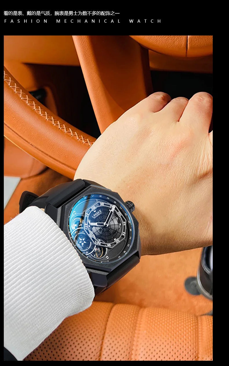 Mens Skeleton Dial Sport Mechanical Watches For Men Luxury Brand Pagani Designs Watch Waterproof Quartz Wristwatch Montre Homme Inspirational Watches