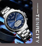 Dual Display Multi functional Night Light Waterproof Business Sports Watch Inspirational Watches