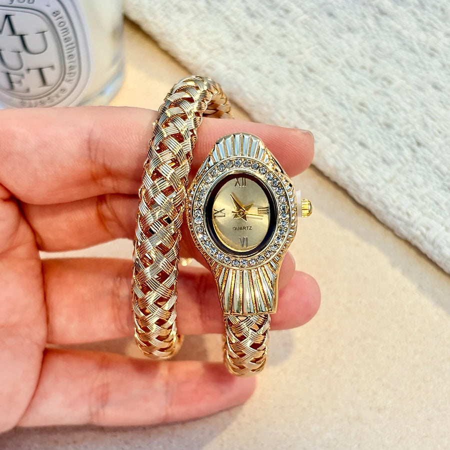 Snake Head Embellished Women&