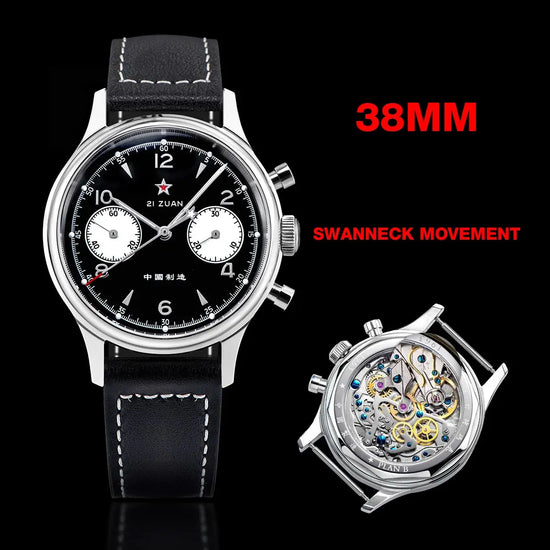 1963 Panda Pilot Chronograph Watch Air Force Sapphire - Inspirational Watches