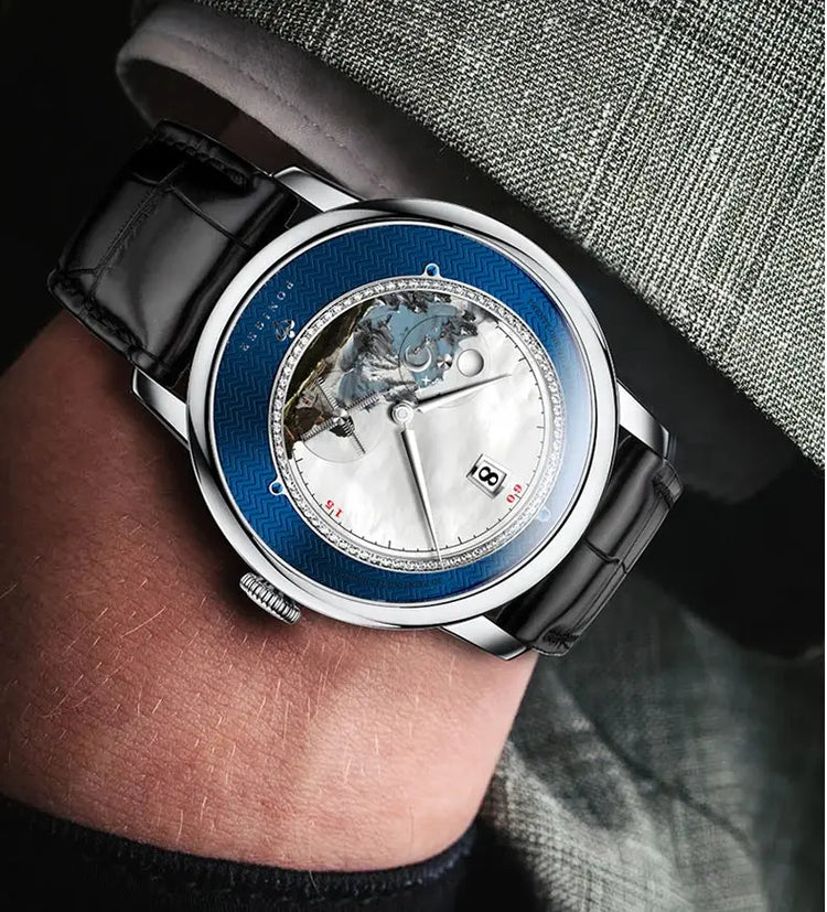 Original Painting Dial automatic Sapphire Crystal Glass Watch - Inspirational Watches