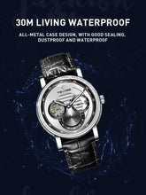 Automatic Mechanical Skeleton Watch Leather Strap Inspirational Watches