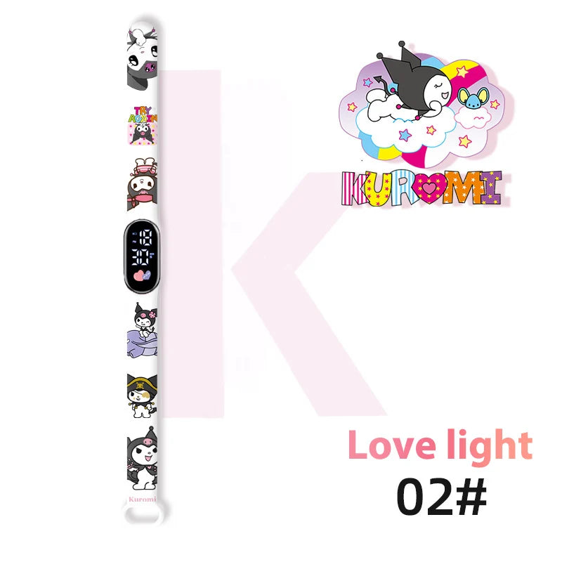 Kuromi Cartoon Waterproof Touch LED Digital Watch Inspirational Watches
