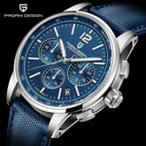 Chronograph Japan Vk63 Sport Quartz Wristwatch Sapphire Date 100m Waterproof - Inspirational Watches