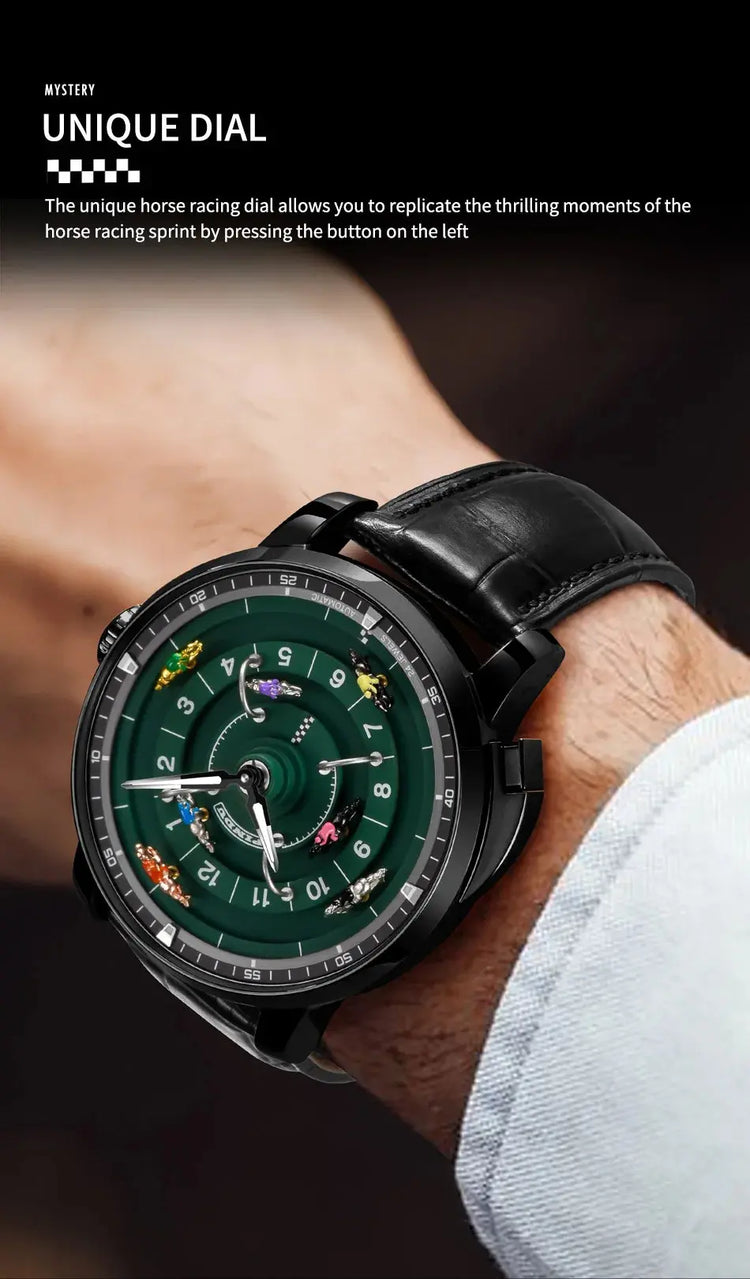 Horse Gambling Full Automatic Mechanical Inspirational Watches