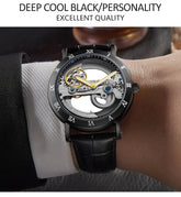 Mechanical Wristwatches Watches for Man Watches Golden Bridge Skeleton Automatic Mechanical Mens Watch reloj hombre montre homme Inspirational Watches