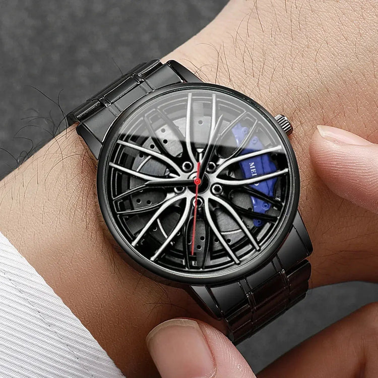 Car Wheel Stainless Steel Watch Inspirational Watches