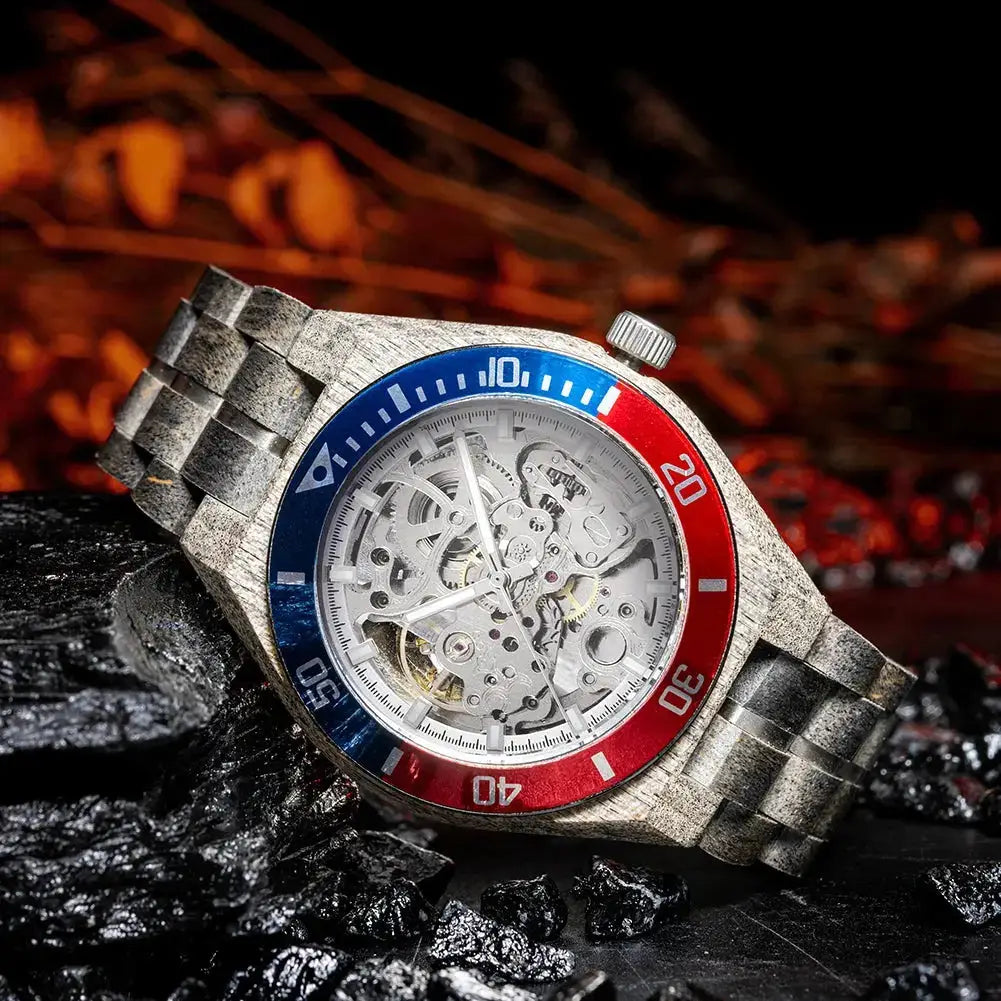 Luxury Wooden Mechanical Watches for Men – Premium Automatic Timepiece with Oversized Dial - Inspirational Watches